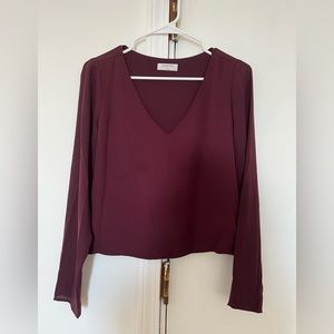 Aritzia Babaton burgundy/wine red blouse
